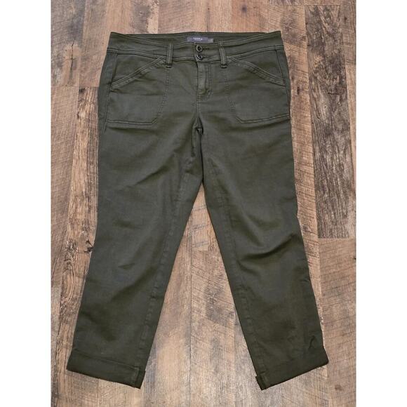 Torrid Jeans Womens 12 Olive Green Skinny Crop Ankle Aviator Utility Twill Khaki - Picture 2 of 6